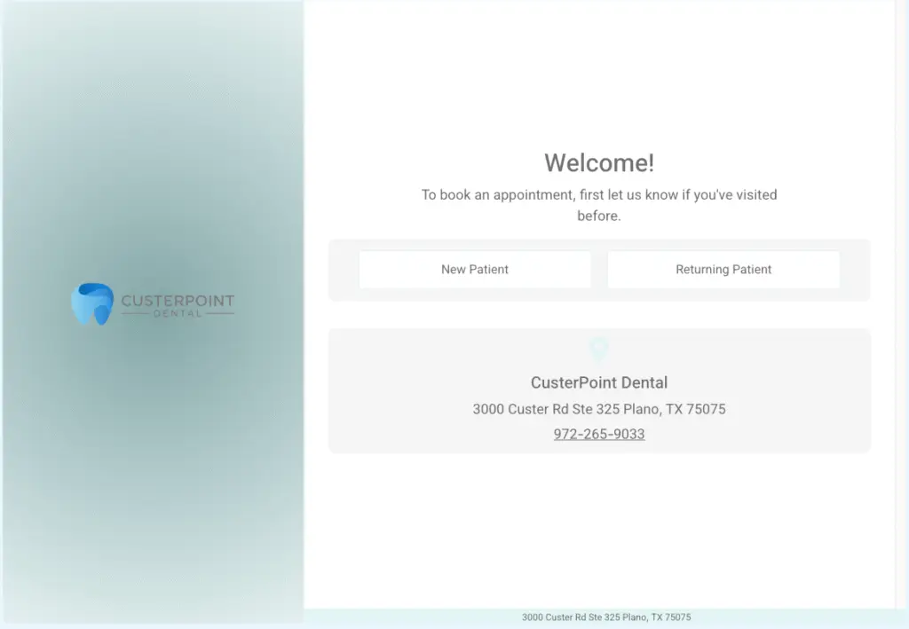 Image of Flex Online Appointment page